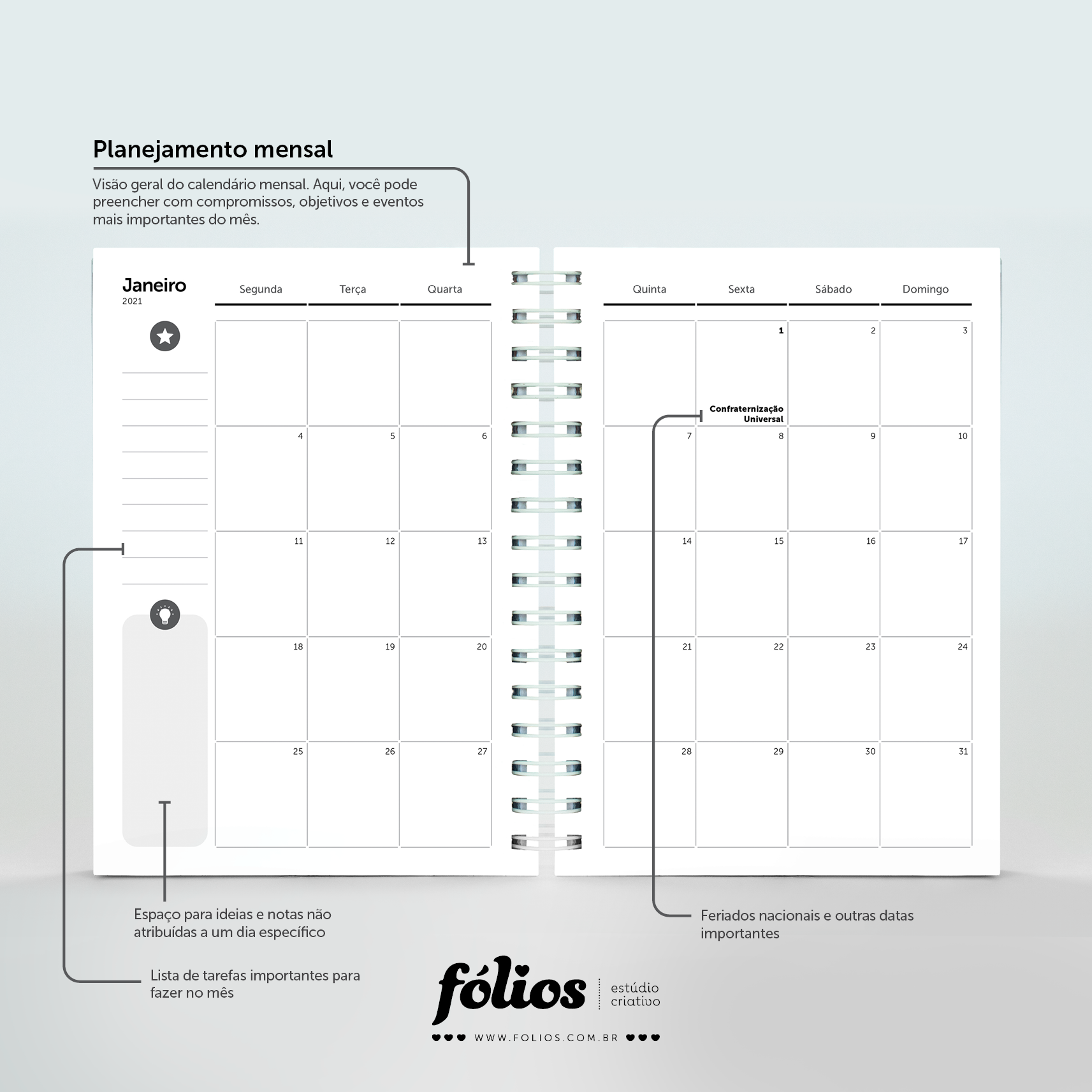 MONO Planner Fólios 2021 (Licença Comercial) - Imagem 11