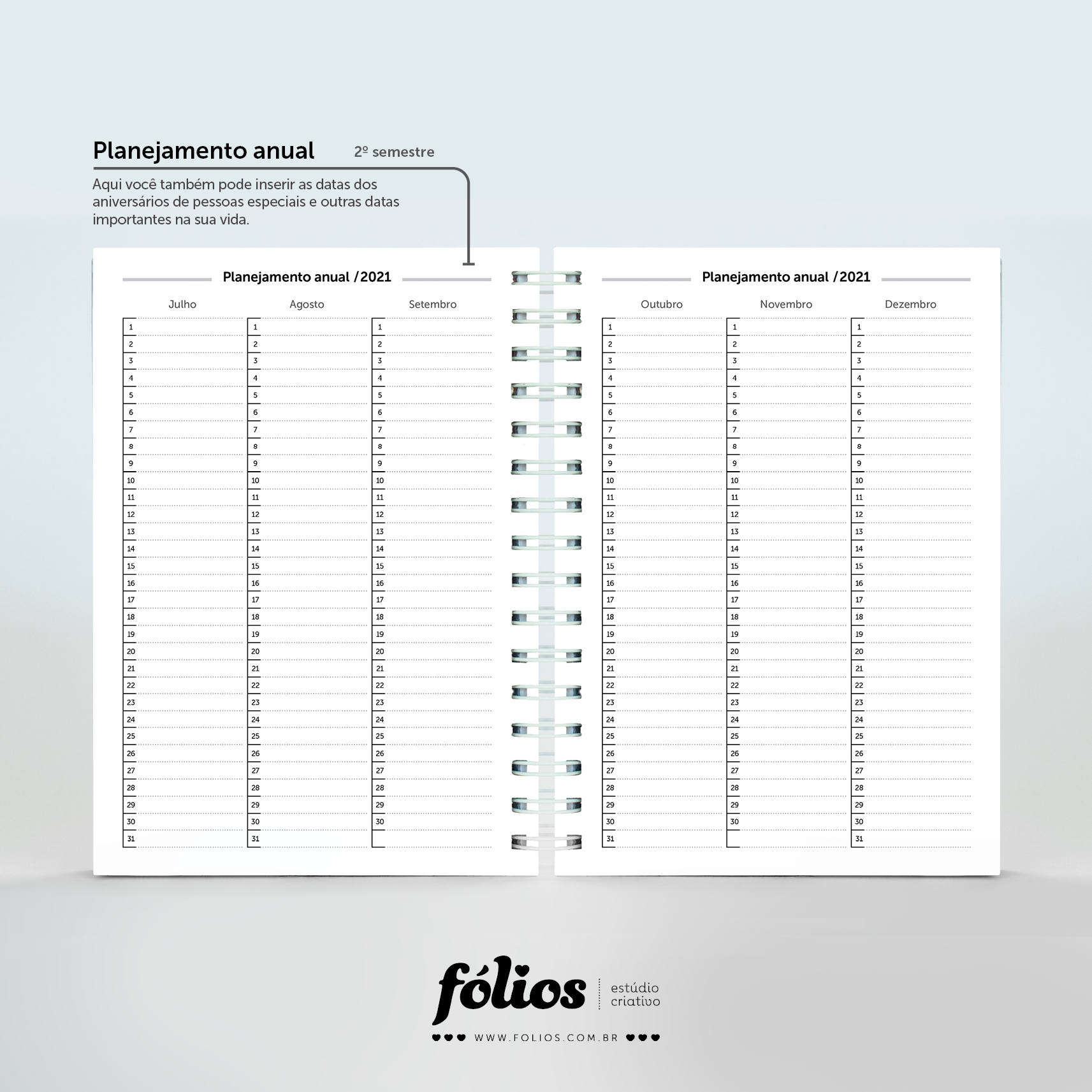 MONO Planner Fólios 2021 (Licença Comercial) - Imagem 9
